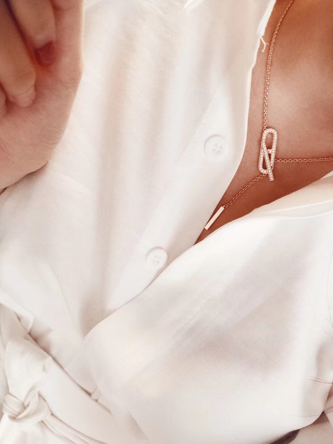 [Perla Lux]HM FIRE PIG NOSE NECKLACE TRENDY STREET