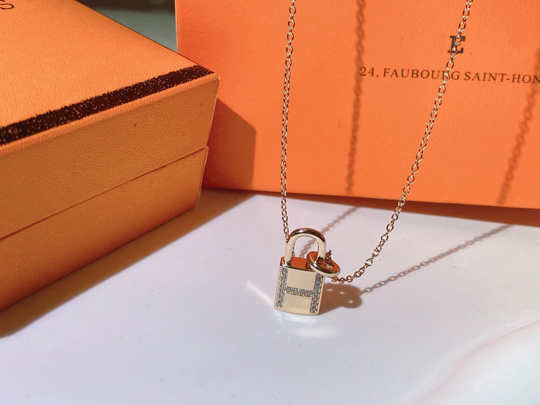 [Perla Lux]HM ADVANCED NICHE LOCK HEAD NECKLACE DIAMONDS