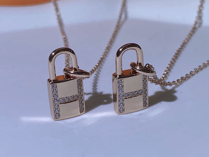[Perla Lux]HM ADVANCED NICHE LOCK HEAD NECKLACE DIAMONDS