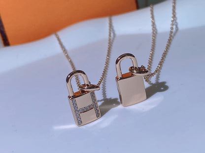 [Perla Lux]HM ADVANCED NICHE LOCK HEAD NECKLACE DIAMONDS