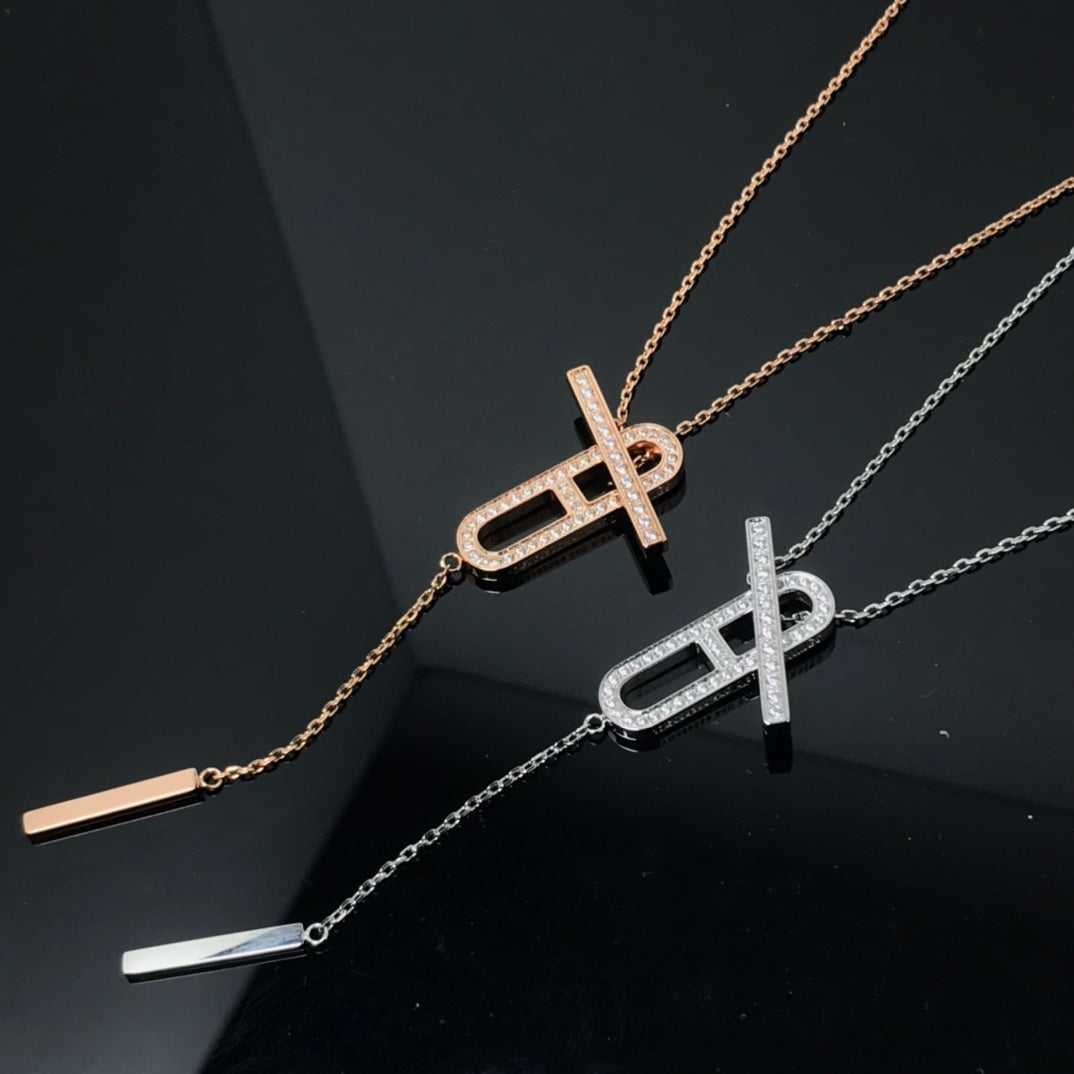 [Perla Lux]HM NECKLACE PLATINUM ROSE GOLD DIAMOND