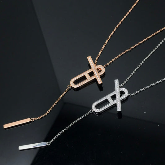 [Perla Lux]HM NECKLACE PLATINUM ROSE GOLD DIAMOND