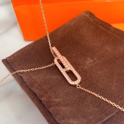 [Perla Lux]HM NECKLACE PLATINUM ROSE GOLD DIAMOND
