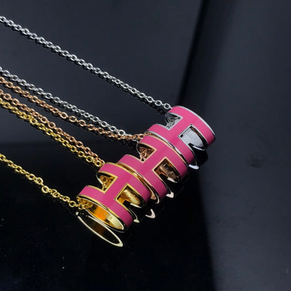 [Perla Lux]H NECKLACE PINK