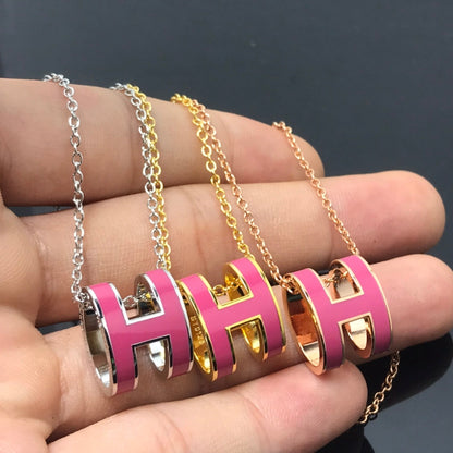 [Perla Lux]H NECKLACE PINK