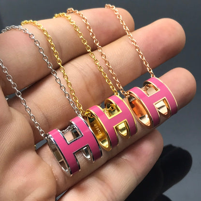 [Perla Lux]H NECKLACE PINK