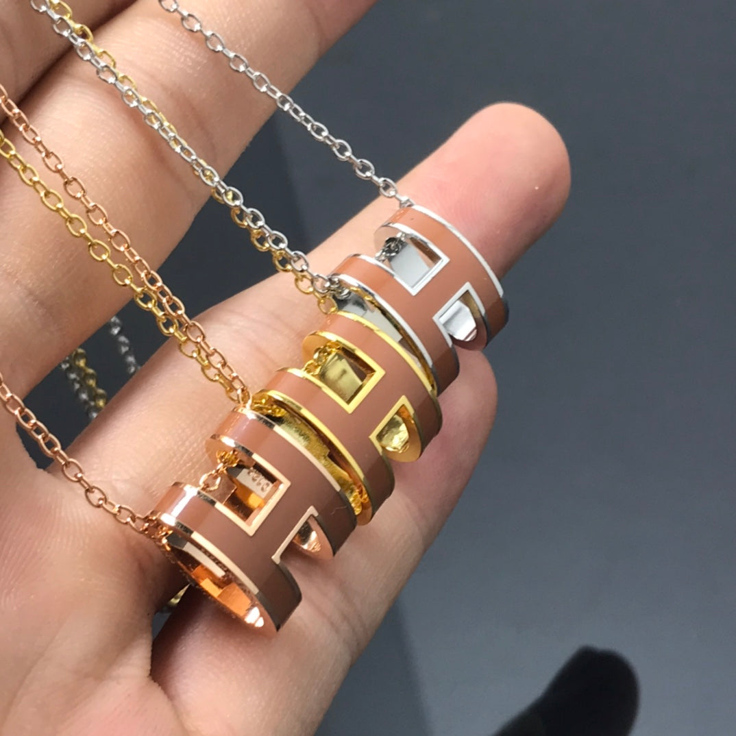 [Perla Lux]H NECKLACE BROWN