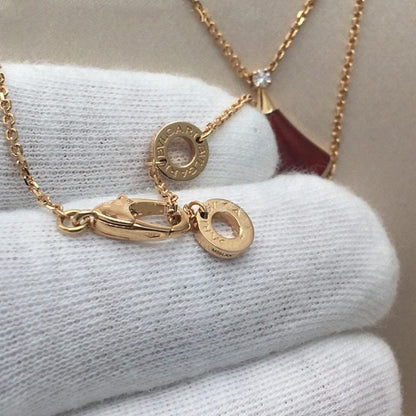 [Perla Lux]DREAM NECKLACE CARNELIAN 1 DIAMOND