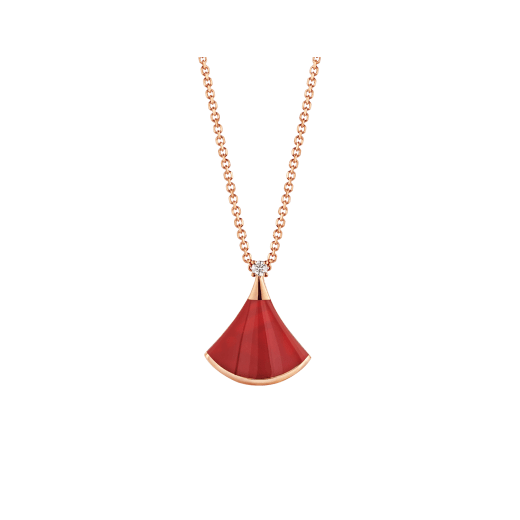 [Perla Lux]DREAM NECKLACE CARNELIAN 1 DIAMOND