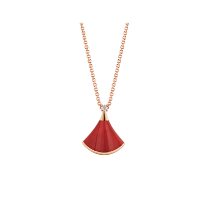 [Perla Lux]DREAM NECKLACE CARNELIAN 1 DIAMOND