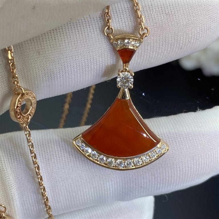 [Perla Lux]DREAM NECKLACE CARNELIAN DIAMOND