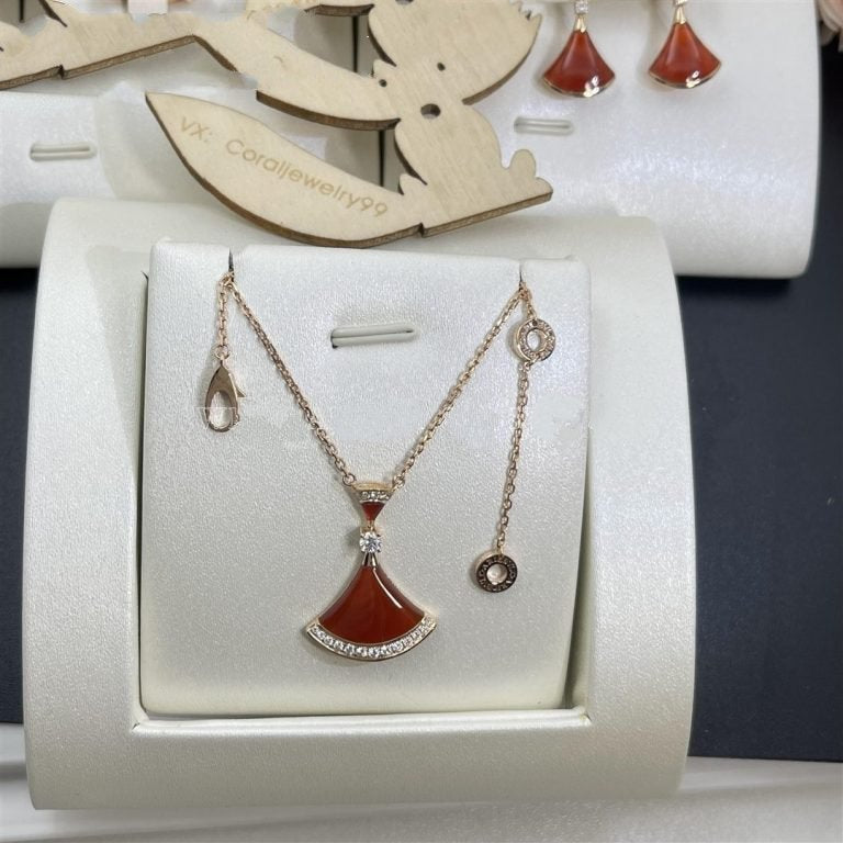 [Perla Lux]DREAM NECKLACE CARNELIAN DIAMOND