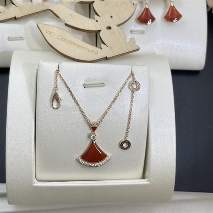 [Perla Lux]DREAM NECKLACE CARNELIAN DIAMOND
