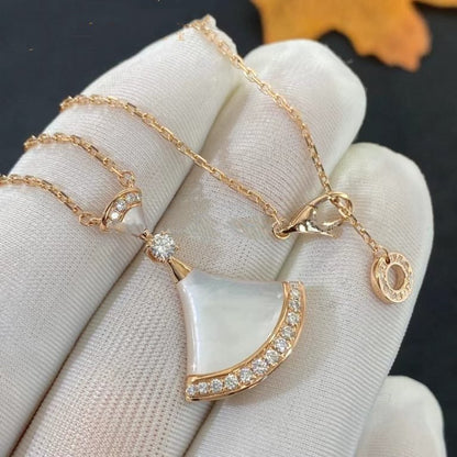 [Perla Lux]DREAM NECKLACE MOP PINK GOLD DIAMOND