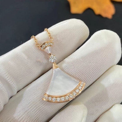[Perla Lux]DREAM NECKLACE MOP PINK GOLD DIAMOND