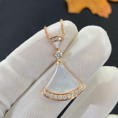 [Perla Lux]DREAM NECKLACE MOP PINK GOLD DIAMOND