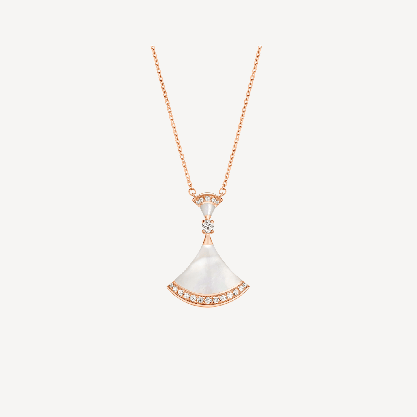 [Perla Lux]DREAM NECKLACE MOP PINK GOLD DIAMOND