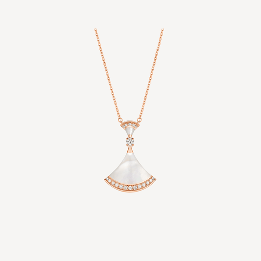 [Perla Lux]DREAM NECKLACE MOP PINK GOLD DIAMOND