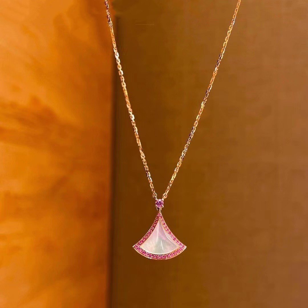 [Perla Lux]DREAM NECKLACE MOP DIAMOND PINK