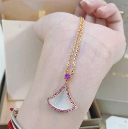 [Perla Lux]DREAM NECKLACE MOP DIAMOND PINK