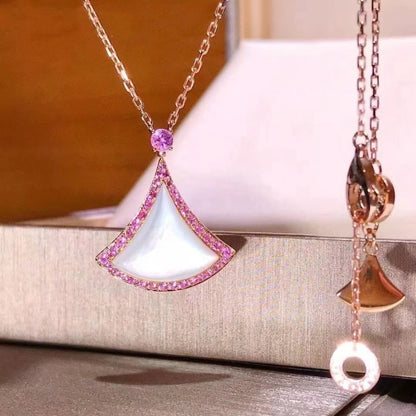 [Perla Lux]DREAM NECKLACE MOP DIAMOND PINK