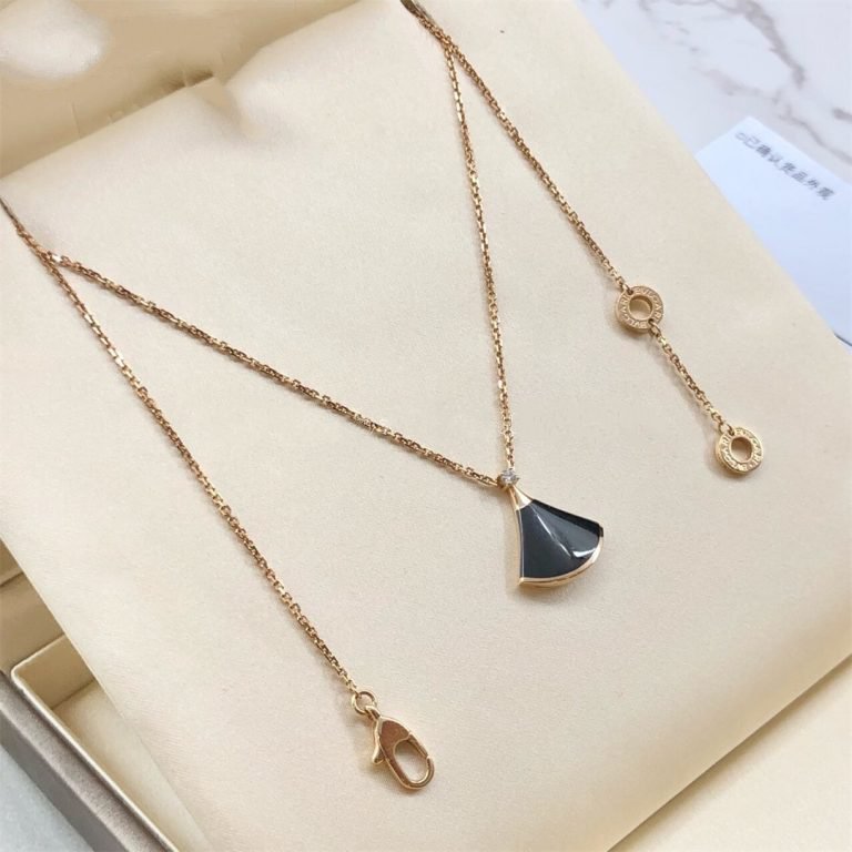 [Perla Lux]DREAM NECKLACE ONYX 1 DIAMOND