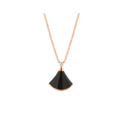 [Perla Lux]DREAM NECKLACE ONYX 1 DIAMOND