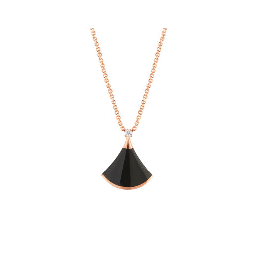 [Perla Lux]DREAM NECKLACE ONYX 1 DIAMOND