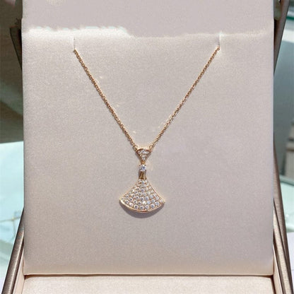 [Perla Lux]DREAM NECKLACE PINK GOLD FULL DIAMOND