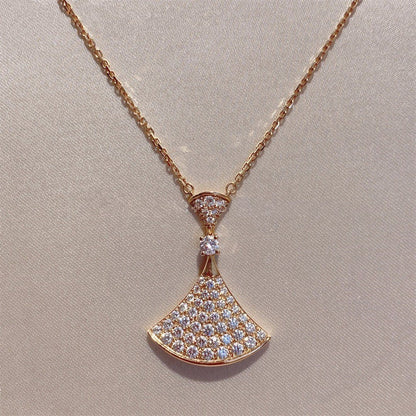 [Perla Lux]DREAM NECKLACE PINK GOLD FULL DIAMOND