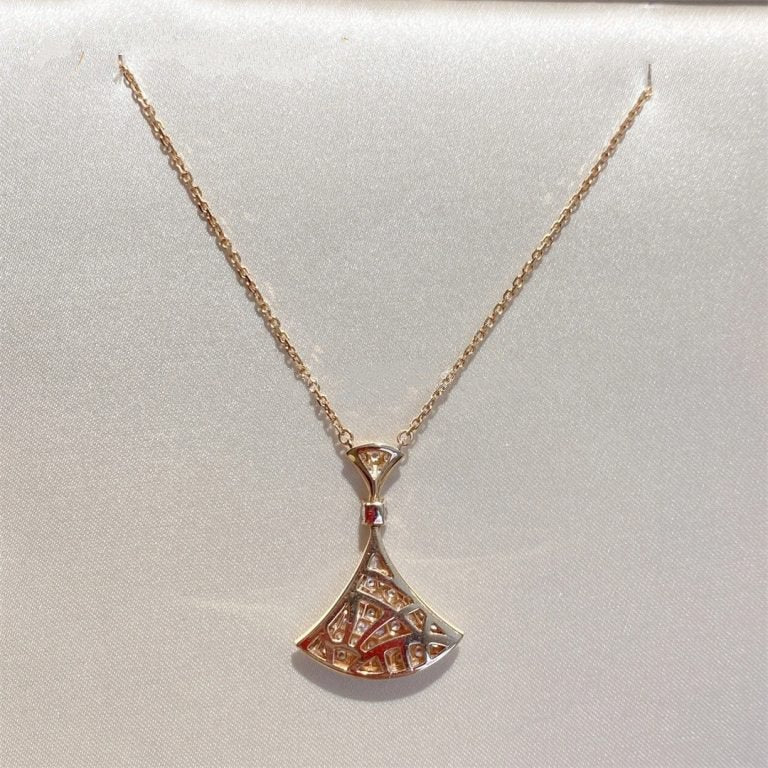[Perla Lux]DREAM NECKLACE PINK GOLD FULL DIAMOND
