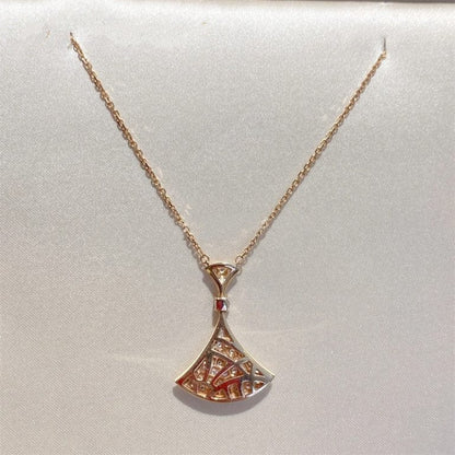 [Perla Lux]DREAM NECKLACE PINK GOLD FULL DIAMOND