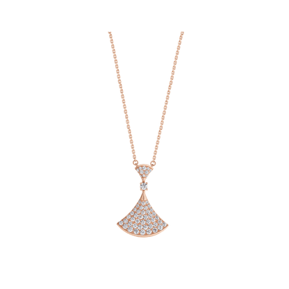 [Perla Lux]DREAM NECKLACE PINK GOLD FULL DIAMOND