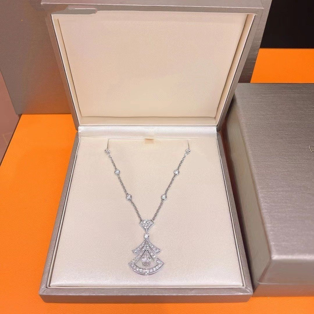 [Perla Lux]DREAM NECKLACE WHITE DIAMOND SILVER