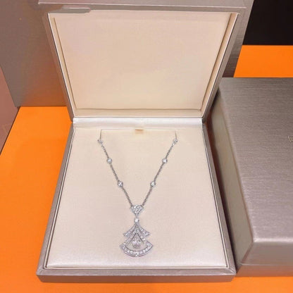 [Perla Lux]DREAM NECKLACE WHITE DIAMOND SILVER