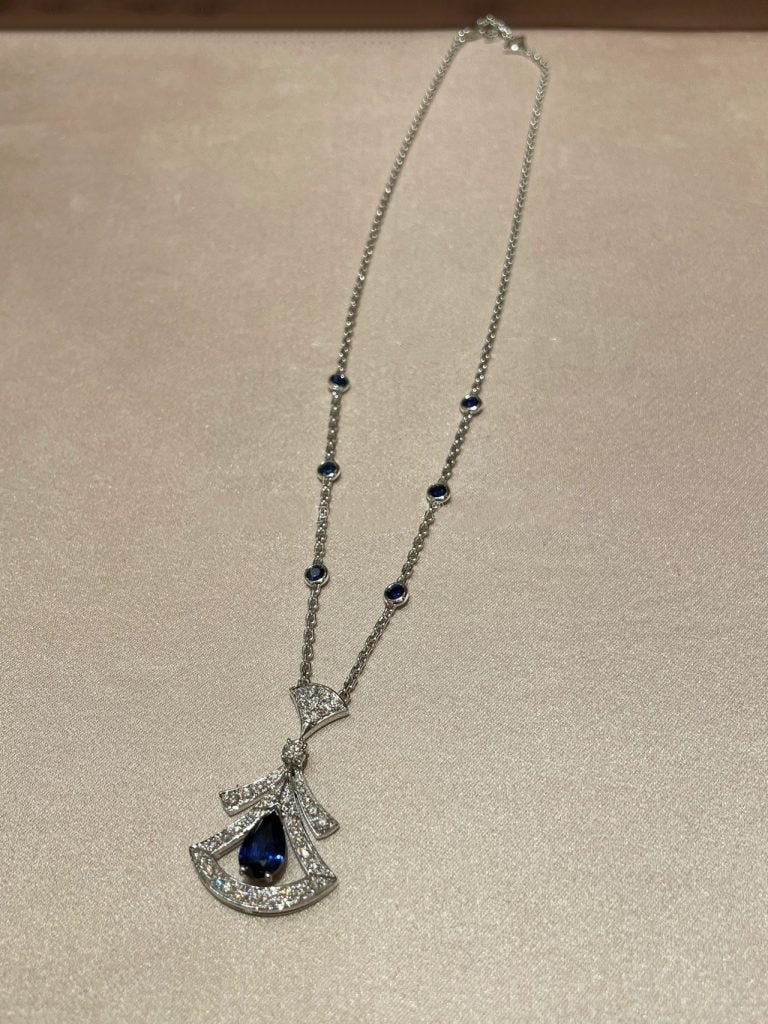 [Perla Lux]DREAM NECKLACE AGATE DIAMOND SILVER