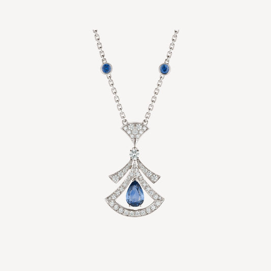 [Perla Lux]DREAM NECKLACE AGATE DIAMOND SILVER