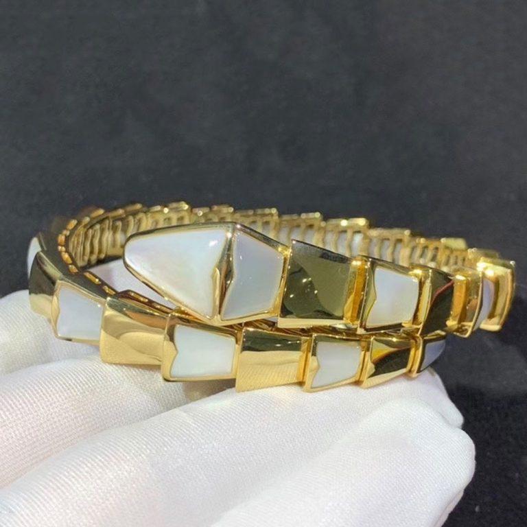 [Perla Lux]SERPENTI BRACELET MOP GOLD