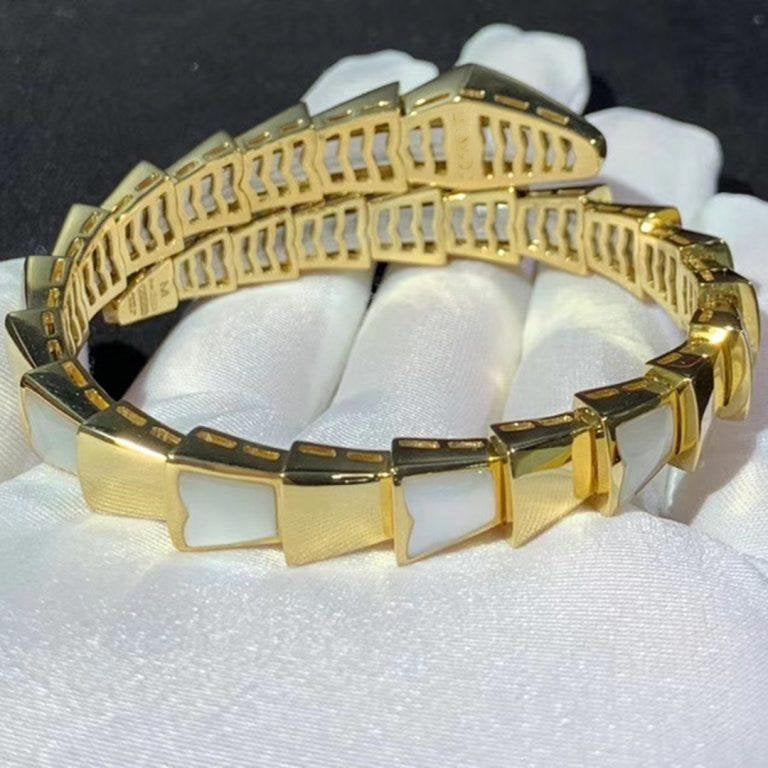 [Perla Lux]SERPENTI BRACELET MOP GOLD