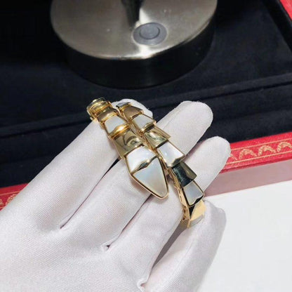 [Perla Lux]SERPENTI BRACELET MOP GOLD