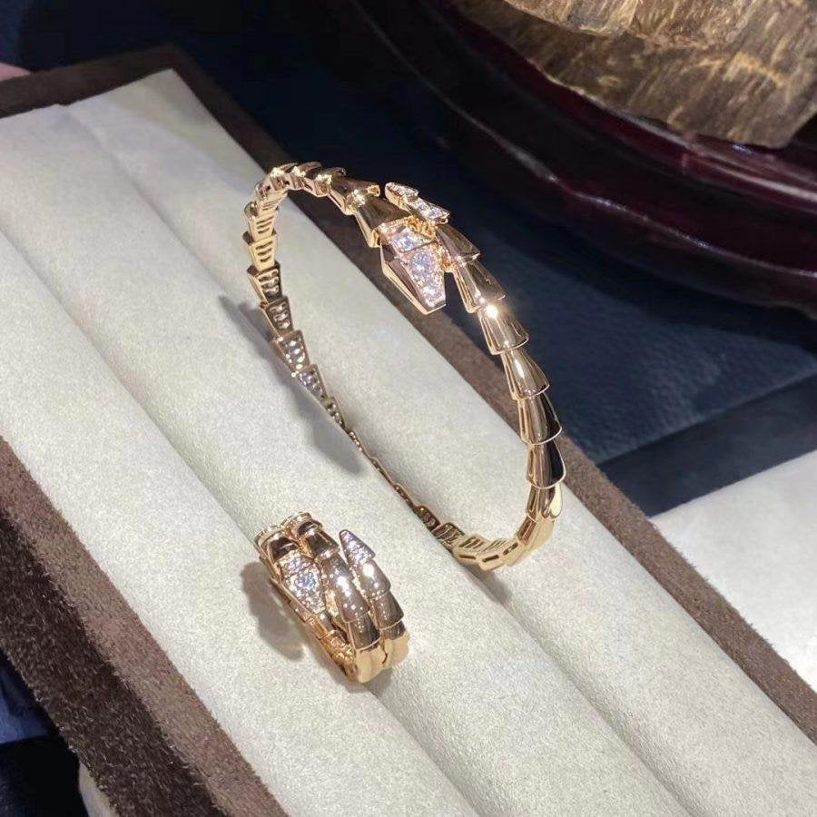 [Perla Lux]SERPENTI BRACELET DIAMONDS PINK GOLD