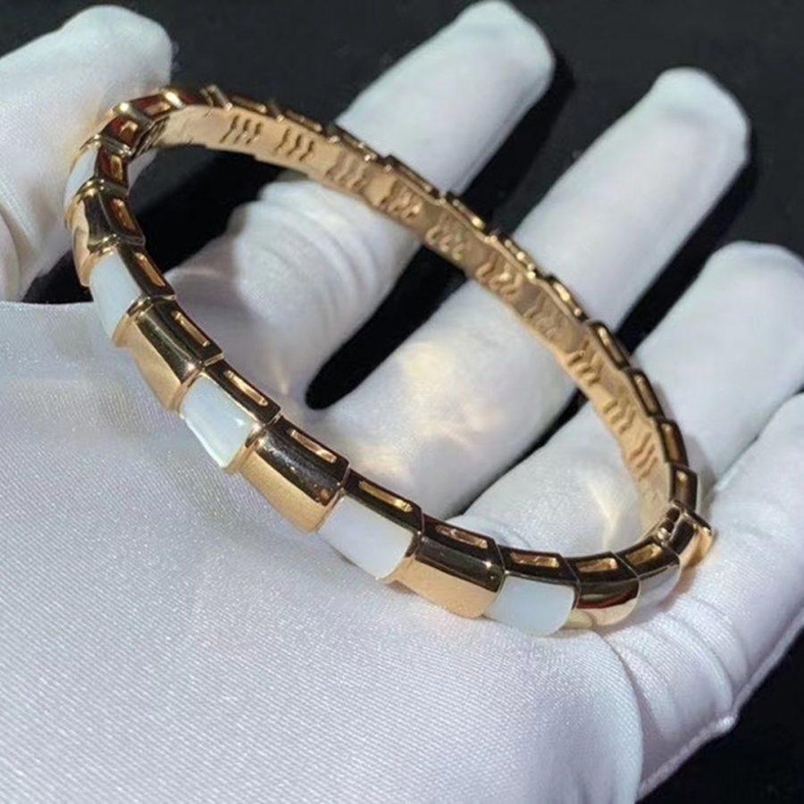 [Perla Lux]SERPENTI BRACELET PINK GOLD MOP