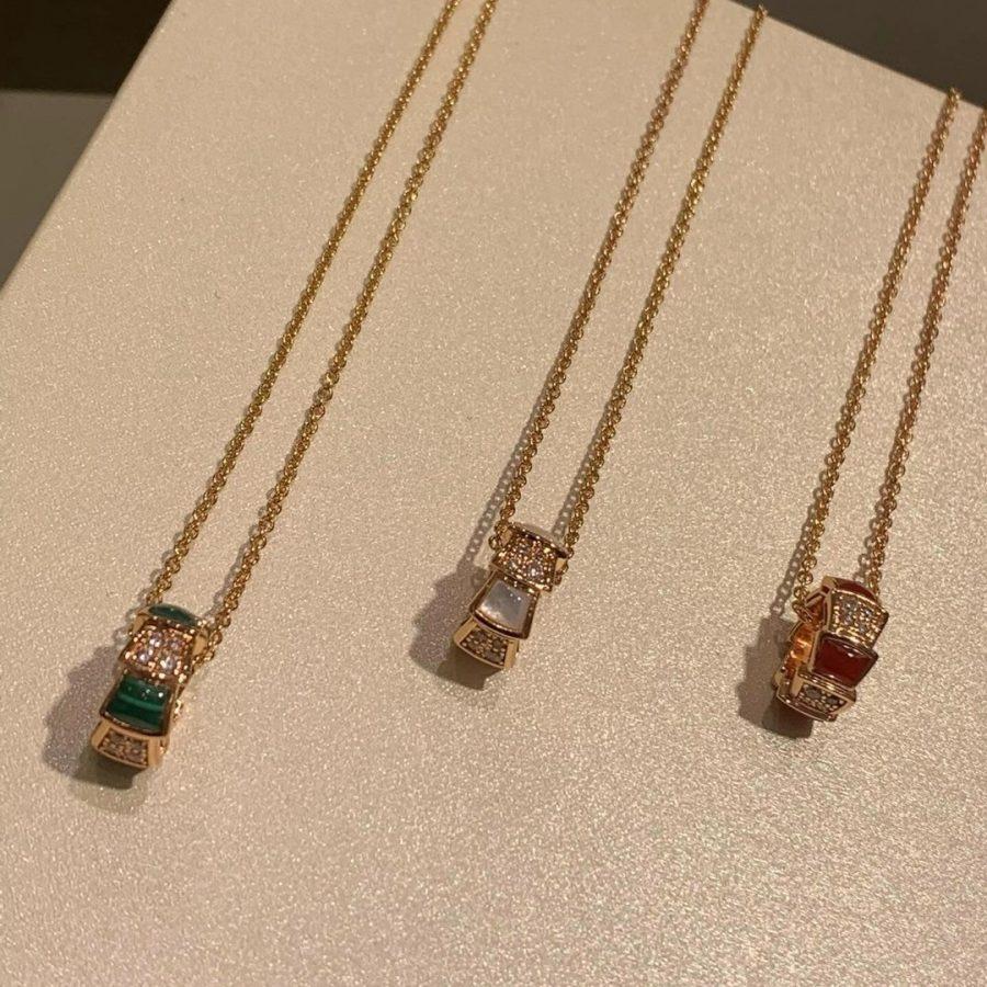 [Perla Lux]SERPENTI PEDANT DIAMOND NECKLACE