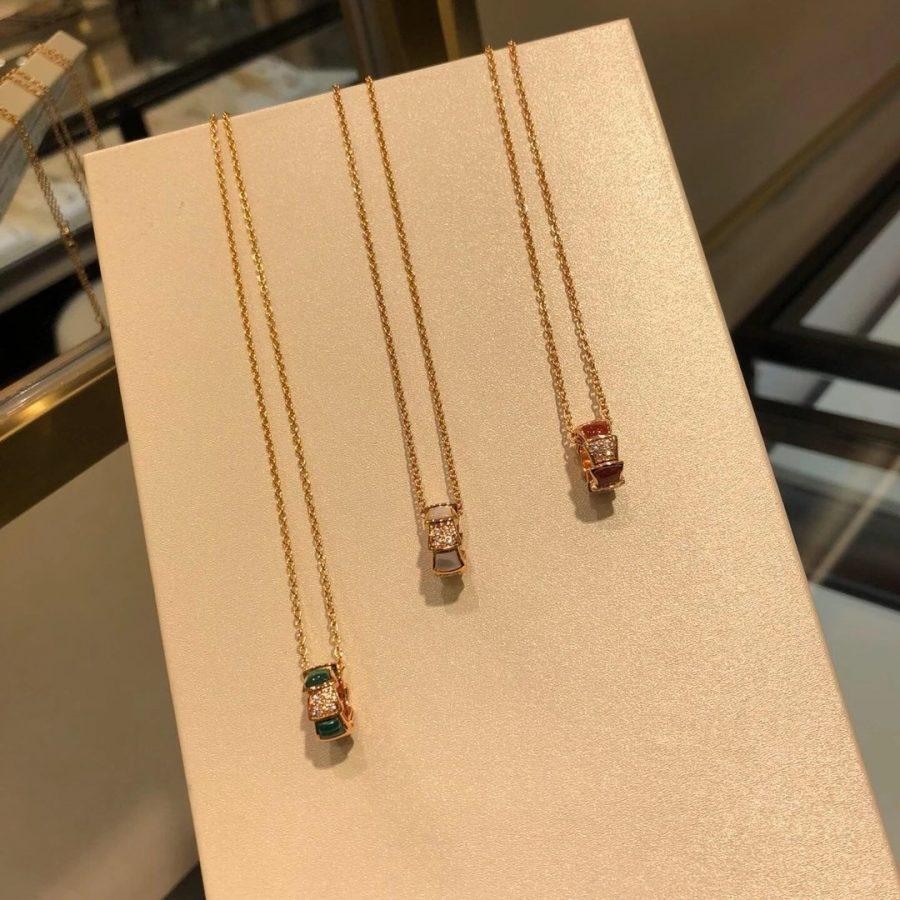 [Perla Lux]SERPENTI PEDANT DIAMOND NECKLACE