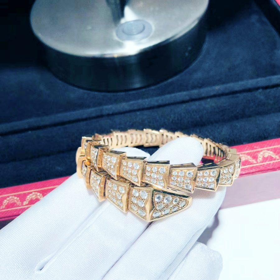 [Perla Lux]SERPENTI BRACELET 8MM PINK GOLD DIAMOND