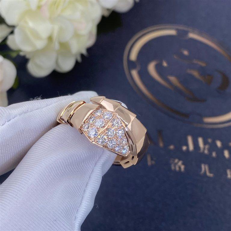 [Perla Lux]SERPENTI RING PINK GOLD DIAMOND