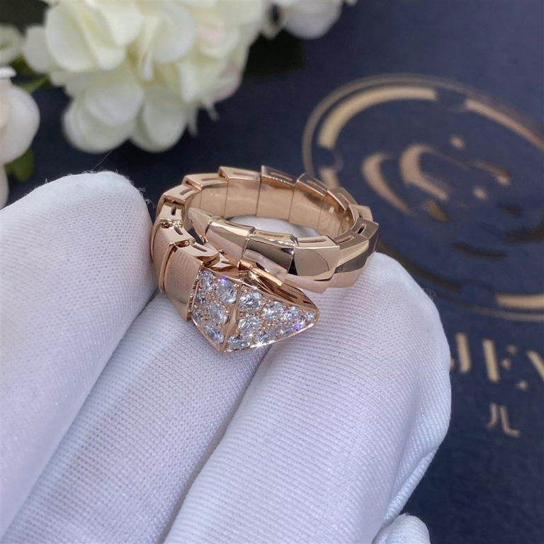 [Perla Lux]SERPENTI RING PINK GOLD DIAMOND
