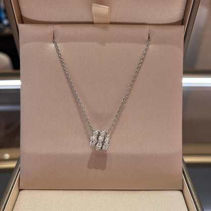[Perla Lux]SERPENTI  NECKLACE DOUBLE RING DIAMOND