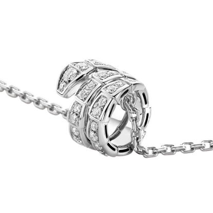 [Perla Lux]SERPENTI  NECKLACE DOUBLE RING DIAMOND