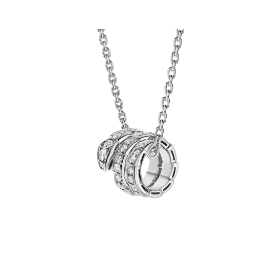 [Perla Lux]SERPENTI  NECKLACE DOUBLE RING DIAMOND